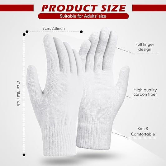 SATINIOR Magic Winter Gloves Unisex Gloves Knit Stretchy Mitten Full Fingers Warm Mitten for Men Women Sports