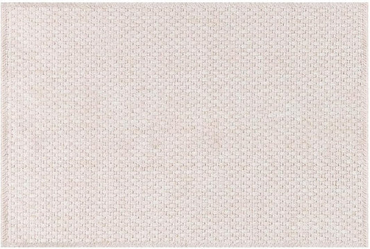 CAMILSON Easy Jute Rug 2x3, Indoor Outdoor Off-White Farmhouse Area Rugs for Living Room and Kitchen Rug, Solid Woven Design, Easy-Cleaning, Washable Outside Carpet Alfombras (2 x 3)