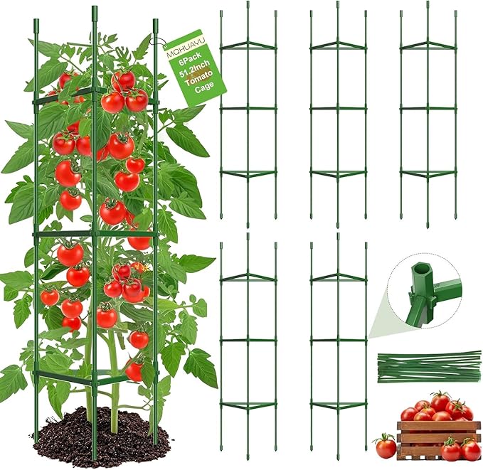 Tomato Cages for Garden (6 Pack)