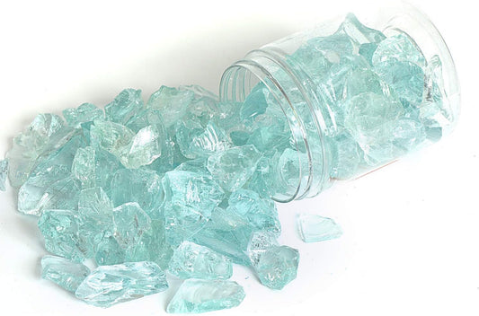 High Luster Reflective Fire Glass Gravel,Fire Gems,Fire Drops,Fire Glass Pebbles Stones Beads Chips for Fire Pit Fish Tank Aquarium Garden,1-2cm,540g/1.19lb (Water Green)