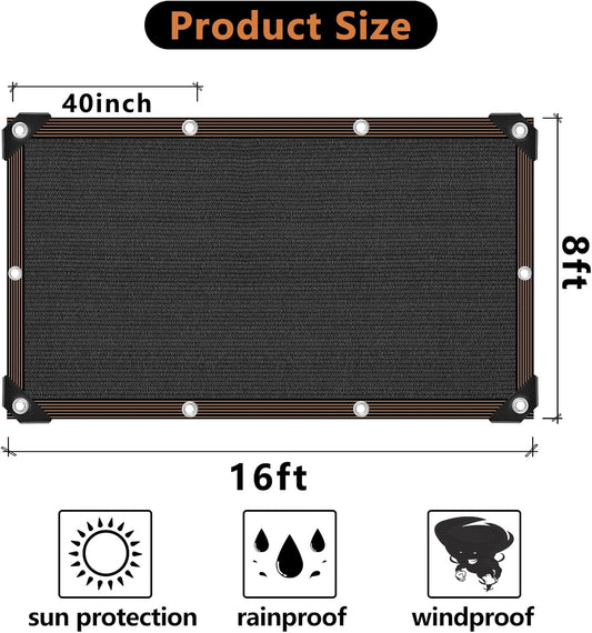 8 x 16 FT Shade Cloth 90% Sunblock Net for Garden Patio Plants Greenhouse Outdoor Pergola Lawn Sun Shade Cloths for Kennel Chicken Coop Easier to Hang Neting Cover