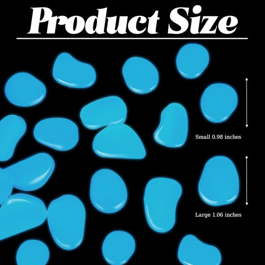 0.7LB 25-27mm White Glow in The Dark Stones Luminous Stones White Glow Stones for Yard Fish Tank Walkway Pathway Aquarium Garden Outdoor Decor