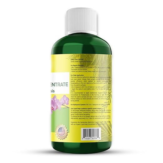 Organic Premium Kelp Seaweed Concentrate: Fertilizer for Phalaenopsis Orchids ā Liquid Plant Fertilizer ā Orchid Bloom Booster ā Seaweed Extract for Plants (8 OZ)