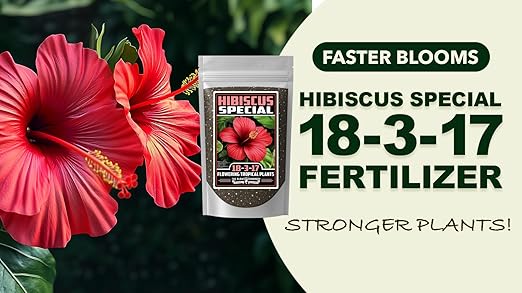 Fertilizer Commercial Grade | Tropical Flower Special 18-3-17 | 3 Pounds | Custom Professional Mix Blend | 90-Day, Buds & Blooms | Balanced NPK Formula for Hibiscus & Orchids | Controlled Release Feed