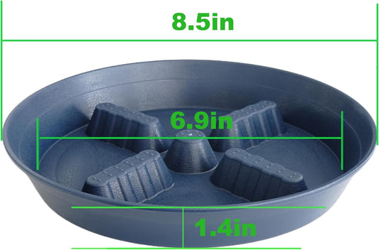 4 Pack Plant Saucer 8 inch, 10 12 14 17 inch, Plant Stand Plastic Plant Saucers for Indoors Outdoor, Heavy Duty Flower Planter Drip Trays for Pots, Pot Saucers for Plants, Grow Bags Saucers