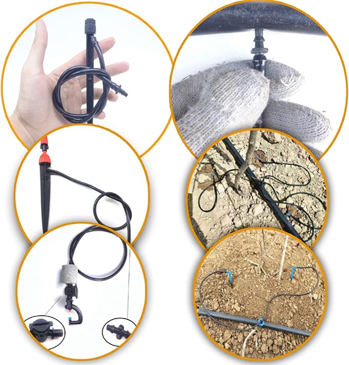 50ft 1/4 inch Drip Irrigation Tubing, Blank Distribution Line Water Hose Garden Watering Tube for Garden Irrigation System