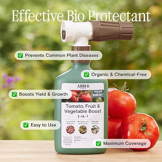 Organic Protectant for Tomato, Fruit & Vegetable Boost 16oz Ready-to-Spray | 3-in-1 Immunity Enhancer & Yield Booster | Organic Approved & Safe for Edible Crops