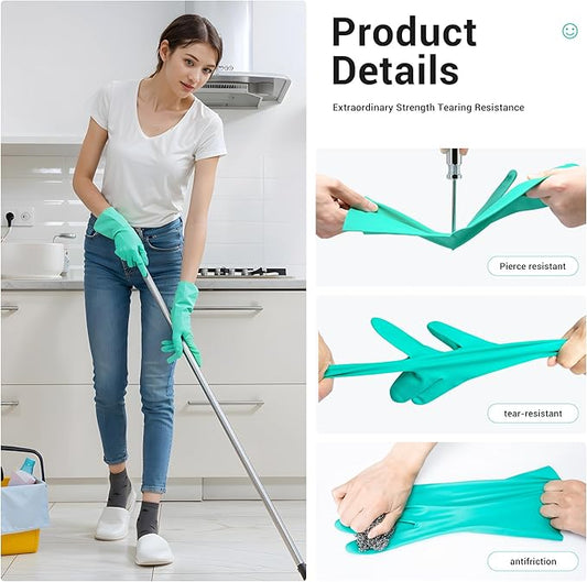 ThxToms Chemical Resistant Nitrile Gloves,Resist Household Acid, Alkali, Solvent and Oil, Latex Rubber Free, 1 Pair Extra Large