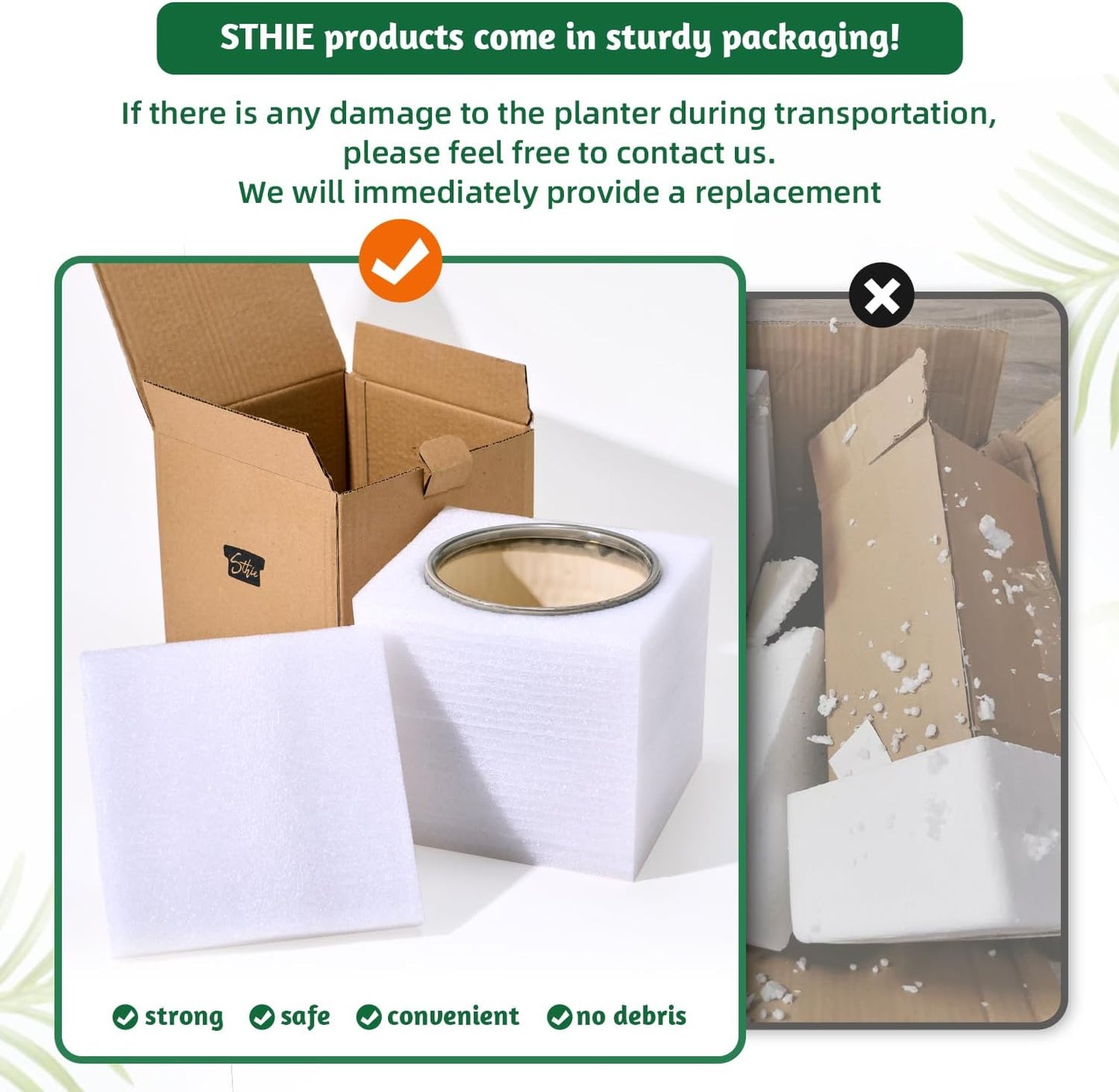 Ceramic Plant Pots with Drainage Holes and Saucers, Round Flower Pots for Indoor Plant, 3.9/5.2/6.7 Inches Small Flower Planters Set of 3