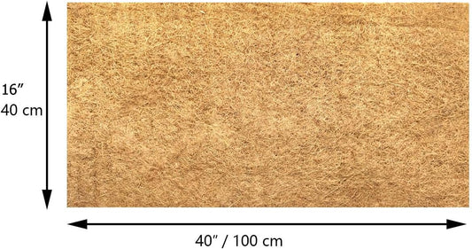 16x40 inch Natural Coconut Coir Liner Sheets Coco Fiber Roll Coco Mat for Planter Flower Basket Liner Garden Decoration Animal Pet Pad