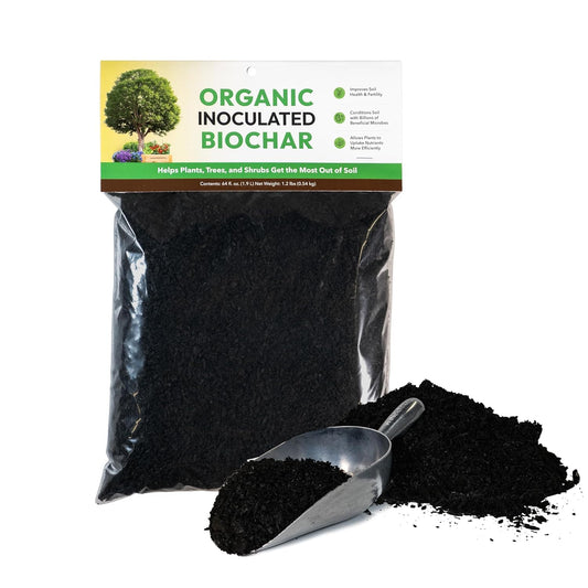 Organic Inoculated Biochar: Helps Plants and Trees Get The Most Out of Soil | Allows Plants to Uptake Nutrients More Efficiently | Contains Millions of Soil-Enriching Micro-Organisms | 128oz Bag