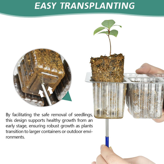 Artcome 10-Pack Seed Starter Tray - 6 Cells Each with Push-Up Ejector - Seed Starter Kit for Rapid Growth and Healthy Seedlings at Home - 30 Cells in Total