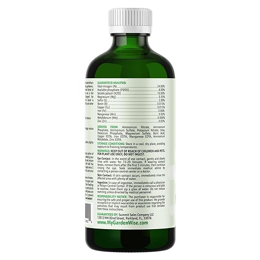 3-1-2 Liquid Fertilizer Concentrate with Micronutrients - Optimal Fiddle Leaf Fig Plant Food, Ideal for Ficus Lyrata & Fig Trees, Gold Leaf Enhanced Indoor Plant Fertilizer (32 OZ)