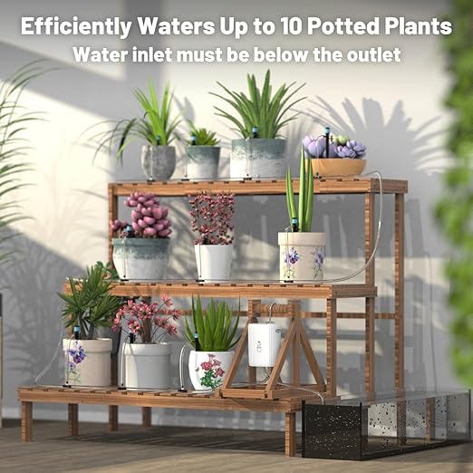 Automatic Plant Watering Devices for Indoor/Outdoor, GreenVation 2.4GHz WiFi Sprinkler Timer Self Watering System for Potted Plants, Smart Auto Drip Irrigation Kit for Garden