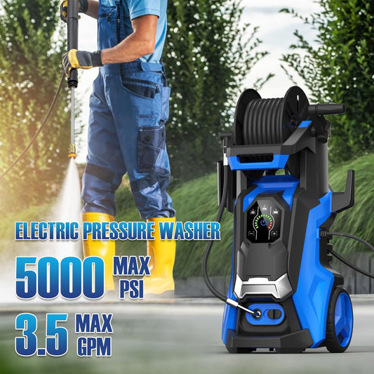 Pressure Washer with 4 Quick Connect Nozzles,Inlet Hose & Filter, Foam Cannon for Cars/Fences/Driveways Cleaning