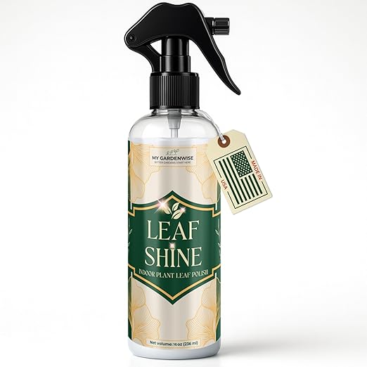 Leaf Shine Spray for Indoor Plants – Plant Leaf Cleaner & Shine for Real House Plants – Fragrance-Free, Non-Sticky, Streak-Free Finish, 16 fl oz