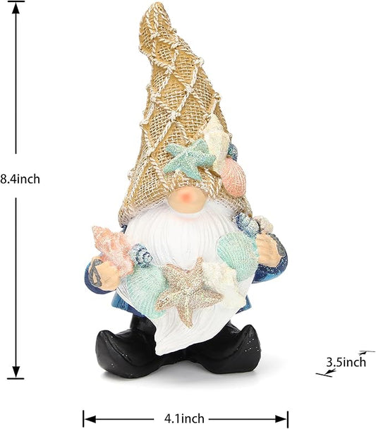 Leekung Garden Gnomes Statues - Outdoor Funny Garden Decor - Ocean Gnomes for Indoor/Outdoor, Beach, Patio, Lawn, Yard, Porch, Bookshelf Gifts