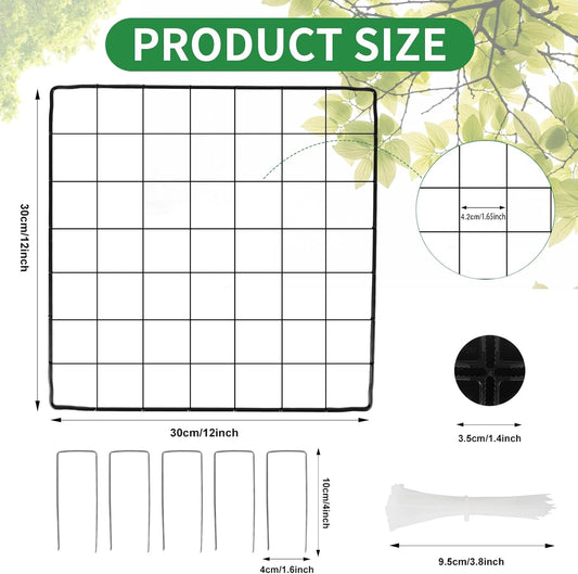 DYAUS 2 Packs Plant Protectors from Animals, Metal Plant Protector, 12" x 12" Plant Cage Outdoor, 10Pcs Metal Mesh Chicken Wire Cloche, Sturdy Plant Covers from Animals, Garden Cloches for Plants