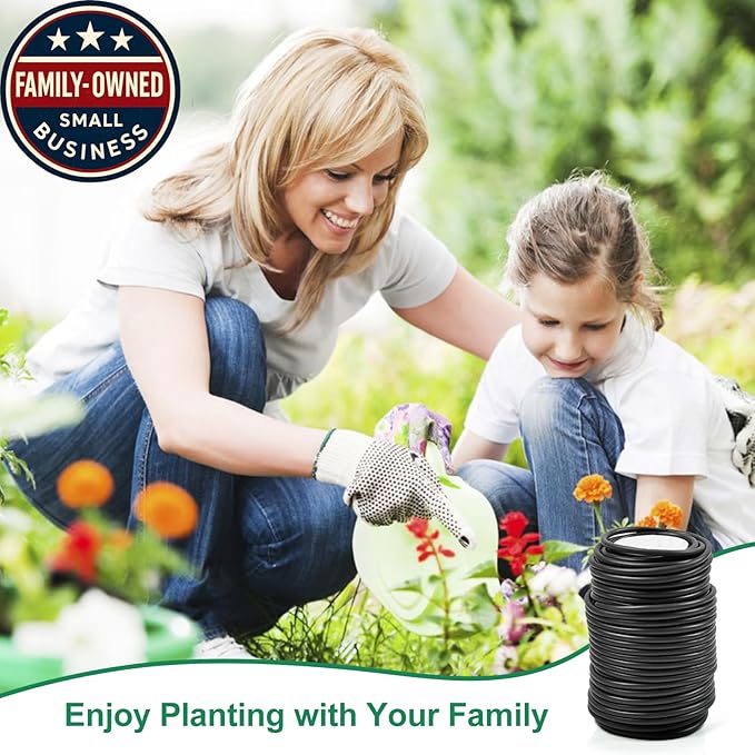 Decoroca Soft Plant Ties for Support - 65.6' Reusable Waterproof Plant Wire, Garden Twist, Office Organization and Decoration Binding(3pcs/Black)