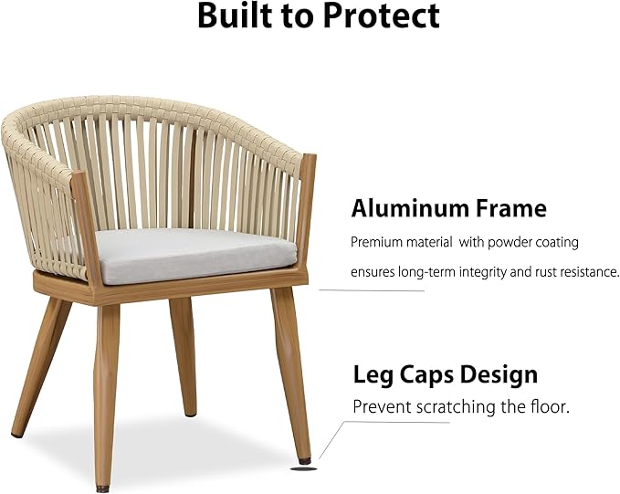 PURPLE LEAF 9 Pieces Outdoor Dining Set with Patio Aluminium Square Dining Table and Wicker Chairs Modern Furniture Cushions Sets for Backyard Indoor Decor Kitchen Teak