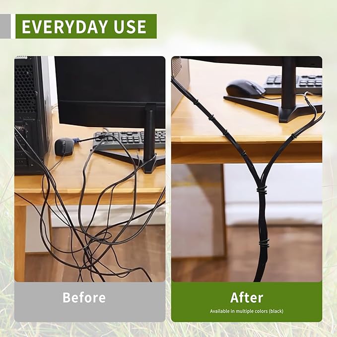 Garden Flexible Wire Tie, Soft Twist Plant Ties Support Plant Vines for Supporting and Fixing Garden Planting Branches Vines & Stems ,Organize Data Wire and Office Organization 160ft