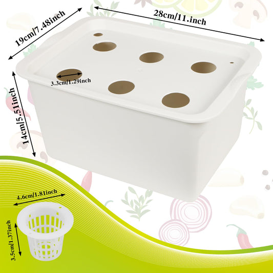 Hydroponics Grower Kit DIY Self Watering Indoor Hydroponics Tools Hydroponic System Planting Container Include Aquarium Air Pump Buoy Planting Box