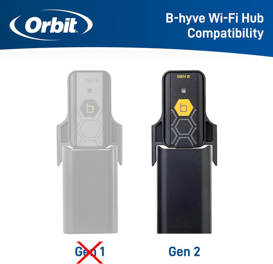 Orbit 21206 B-hyve Gen 2 Smart Hose Watering Timer, 2-Pack with Wi-Fi Hub and Hose Y Splitter