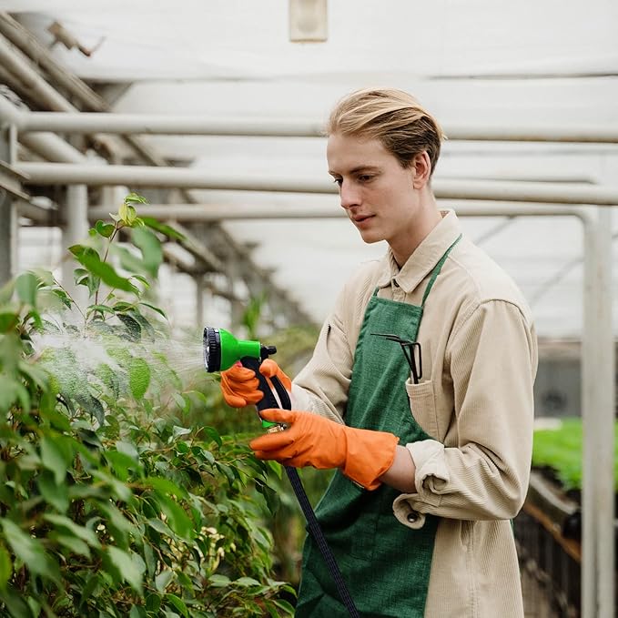 Garden Hose Nozzle Sprayer: 2 Pack 10 Watering Patterns Water Hose Spray Nozzles for Garden Hose Heavy Duty Hose Head Hose Attachment for Garden Hose YellowGreen