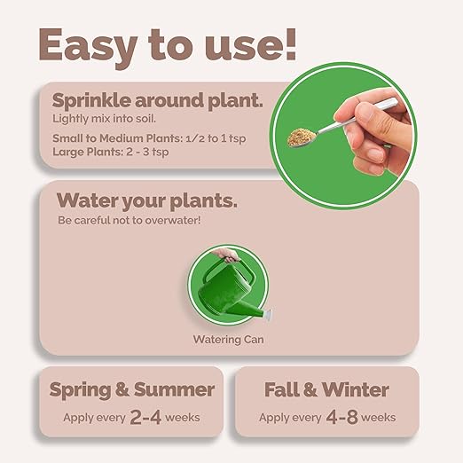 Organic Fiddle Leaf Fig Plant Food, Slow Release Dry Granular Fertilizer for Fig Plants and Ficus Trees - 1 Pound (16 Oz)