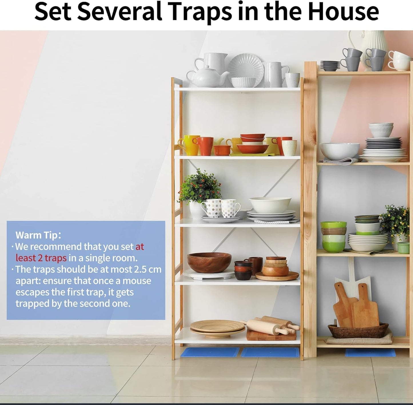 LULUCATCH Super Glue Traps 36 Pack for Mice & Snakes, Larger, Heavier Sticky Traps with Non-Toxic Glue. Sticky Mouse Traps Indoor, Easy to Set, Pet Safe Pest Control