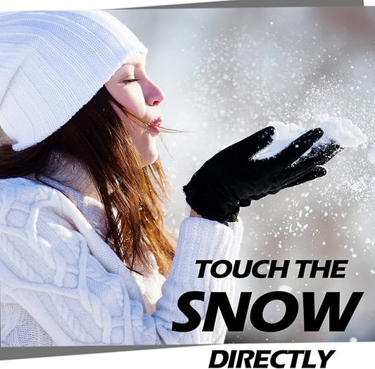 SATINIOR Magic Winter Gloves Unisex Gloves Knit Stretchy Mitten Full Fingers Warm Mitten for Men Women Sports