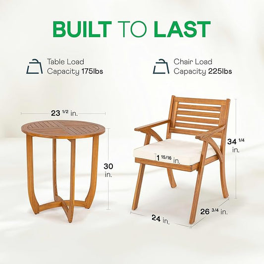 IDZO Sauvage Bistro Armchairs with Table - Set of 3