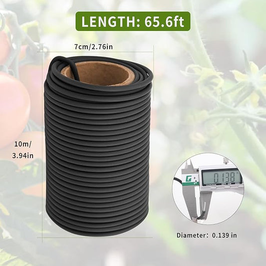 Garden Flexible Wire Tie, Soft Twist Plant Ties Support Plant Vines for Supporting and Fixing Garden Planting Branches Vines & Stems ,Organize Data Wire and Office Organization 65.6’ ( 3.5MM) (black)