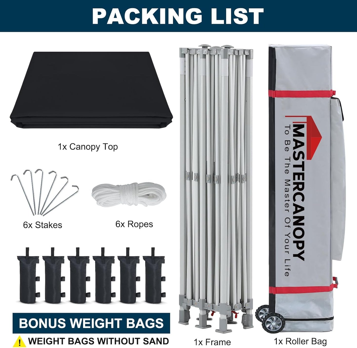 MASTERCANOPY Pop Up Canopy Tent Commercial 10x20 Instant Shelter (Black)