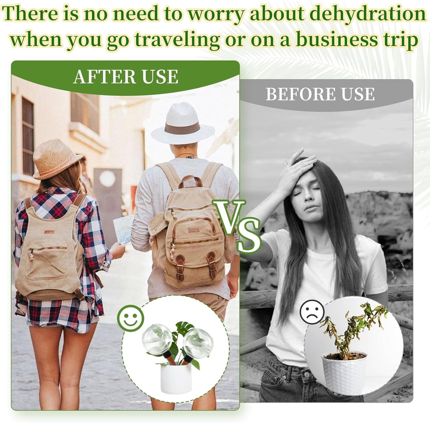 9 Pcs Self Watering Globes for Indoor Plants Automatic Watering Planter Insert 17.5 oz Watering Bulbs with Slow Release Control Water Dripper for Plants