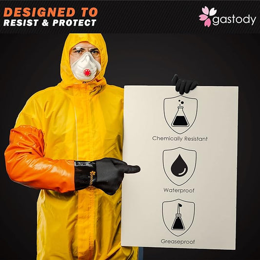 Gastody™ - Chemical Resistant Gloves, Reusable,Heavy Duty Safety Work Gloves,Resist Acid,Oil,Alkali - S-M-L-XL-XXL Size