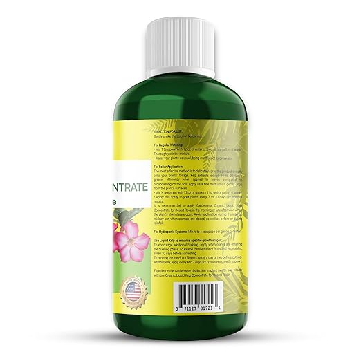 Liquid Kelp Fertilizer for Desert Rose - Plant Food for Adenium & Desert Plants - Organic Seaweed Fertilizer for Robust Growth and Blooms (32 OZ)