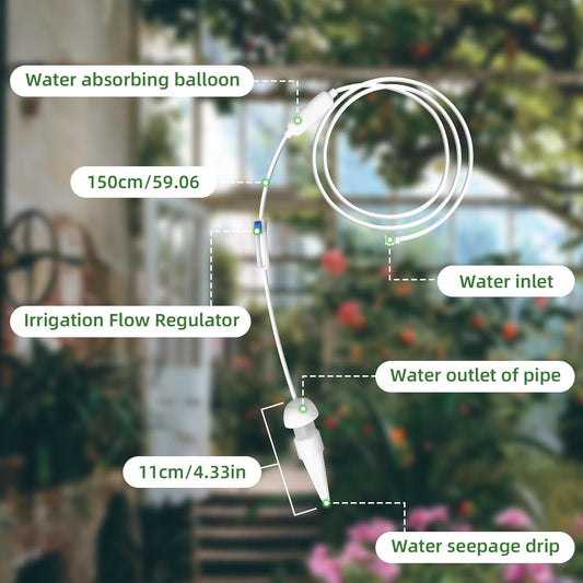 Plant Watering Seepage Devices, Insert into Soil, Self Watering Stakes for Indoor & Outdoor Plant, Automatic Irrigation (12 PCs)