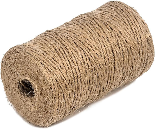 PerkHomy Garden Twine Strong Natural Jute 400 Feet Long Brown Twine for Gardening Tomato Climbing Plant Tie Floristry Crafts Gift Wrapping Packing Decor (Brown 2mm * 400feet)