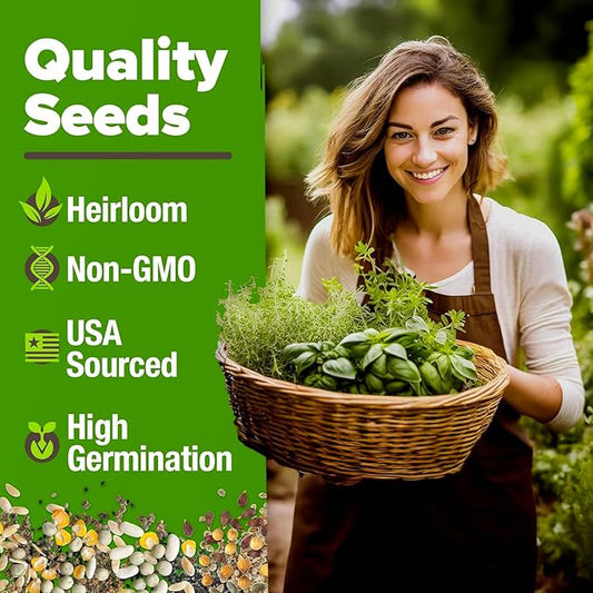HOME GROWN 5 Herb Seeds for Planting 2,150+ Non-GMO Heirloom Seeds | Extra Large Variety Pack Herb Kit β Indoor Outdoor & Hydroponic | Culinary Seed Set | Grow Your Own Herbs | Gift for Beginners
