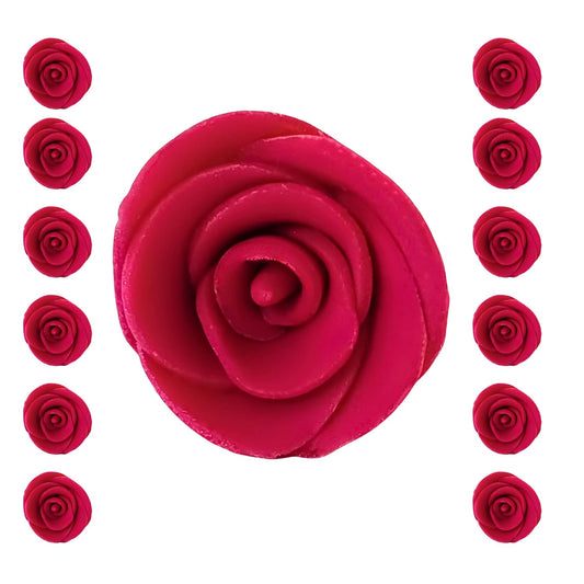 Confect Edible Flower | Edible Flower for cake decorations | Edible Flower Cupcake Toppers | Cupcakes & Doughnut Edible Toppers | Edible Neon Pink Flower- Vegan, Gluten-Free, Soy-Free, Dairy-Free, Palm Oil-Free -Pack of 12