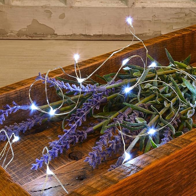 2 Pack Solar Powered Fairy String Lights Outdoor Waterproof 8 Modes Twinkle Christmas Decorations Lights, Each 33ft-100LED, 40ft-120LED, 66ft-200LED, 80ft-240LED, (White, 66)