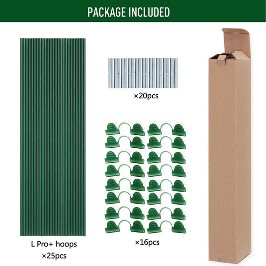 MAXPACE Greenhouse Hoops for DIY 2.7ft or Wider Grow Tunnel, Rust-Free Fiberglass Support Hoops Frame for Garden Fabric, Plant Support Garden Stakes, Gardening Supplies, 25pcs