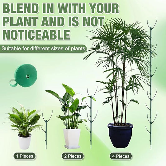 10 Pack Stackable Monstera Plant Support, Climbing Plant Support Structures, Garden Plant Support Stakes for Indoor Outdoor Plants, Plant Holder Stick Moss Pole for Support Tall Potted Plants