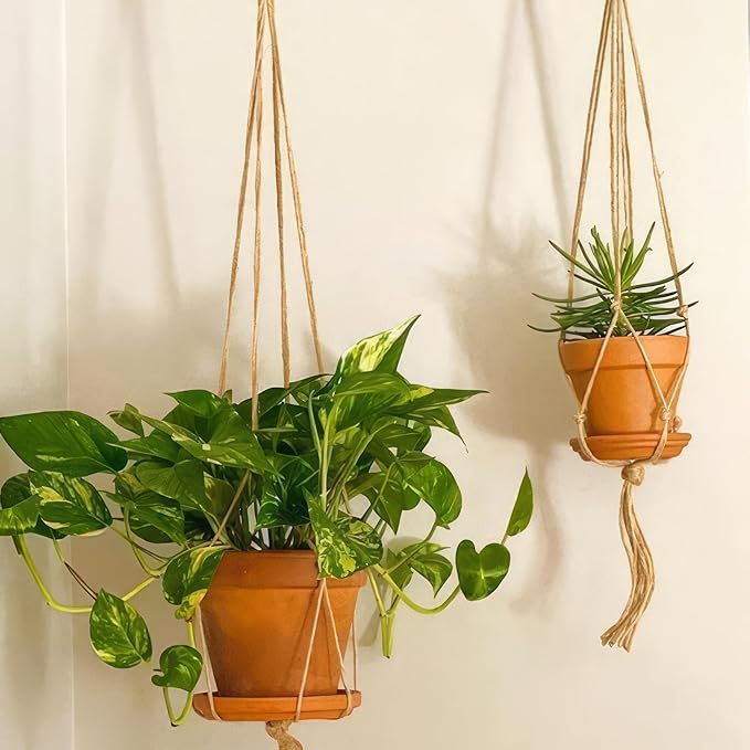 Terracotta Pots 8 Inch(2 Pack), Large Clay Pots for Plants with Drainage Hole and Saucer, Terracotta Planter Pot for Indoor Outdoor Plant