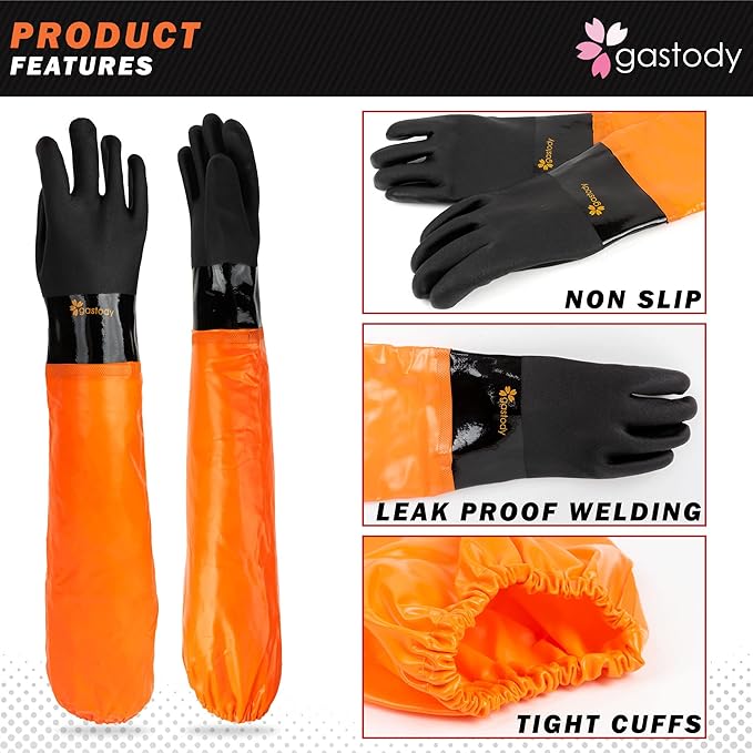 Gastody™ - Chemical Resistant Gloves, Reusable,Heavy Duty Safety Work Gloves,Resist Acid,Oil,Alkali - S-M-L-XL-XXL Size