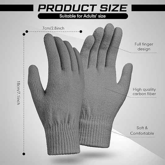 SATINIOR Magic Winter Gloves Unisex Gloves Knit Stretchy Mitten Full Fingers Warm Mitten for Men Women Sports
