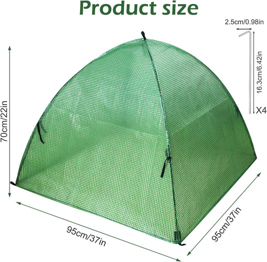 Plant Tent Outdoor Winter Shrub Cover Green Frost Tents Plant Covers Freeze Protection Tent Waterproof Plant Frost Protector Plant Guard Cover to Protect Plants Vegetable from Animals, 37X37X27Inch