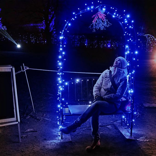 Solar String Lights for Outside, 72Ft 200 LED Solar Fairy Lights with 8 Modes, Solar Powered Fairy Lights Waterproof for Christmas Tree Garden Party Wedding Decor.(Blue)