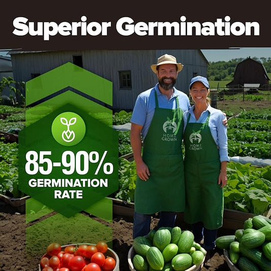 HOME GROWN 𝗨𝗦𝗔 𝗣𝗥𝗘𝗠𝗜𝗨𝗠 25 Heirloom Vegetable Seeds Kit - 12,000+ NON-GMO Seeds for Planting Vegetables, Survival Garden Seed Vault, Tomatoes Carrots Beans Kale Peppers, Indoor Outdoor Garden